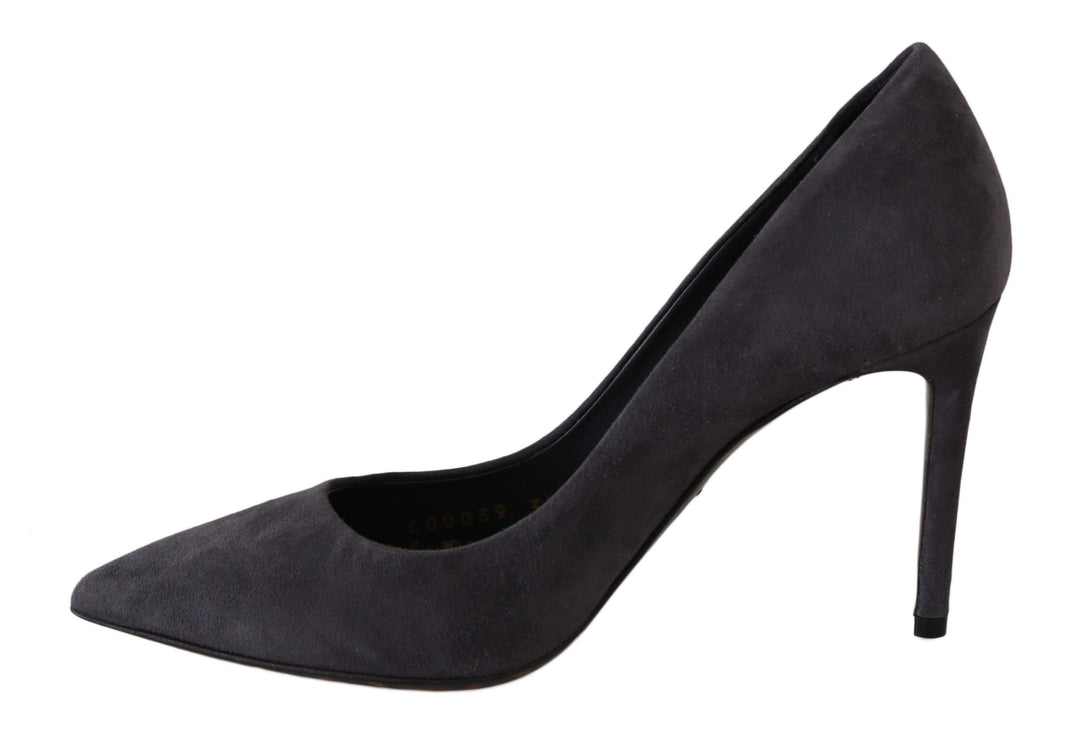 Women’s Dolce &amp; Gabbana Gray Suede Leather Stiletto Shoes Heels