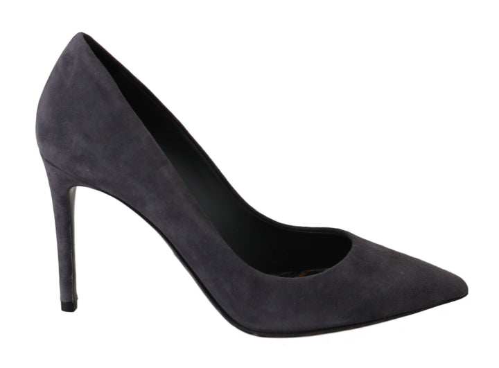 Women’s Dolce &amp; Gabbana Gray Suede Leather Stiletto Shoes Heels