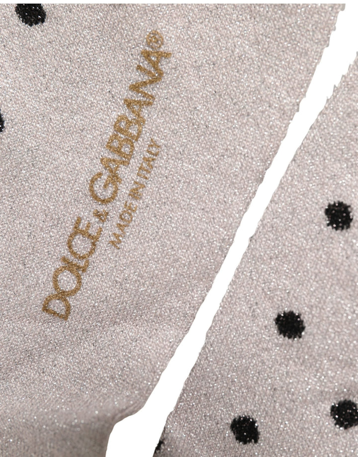 Women’s Dolce &amp; Gabbana Gray Viscose Stretch Dotted Women Accessory Socks