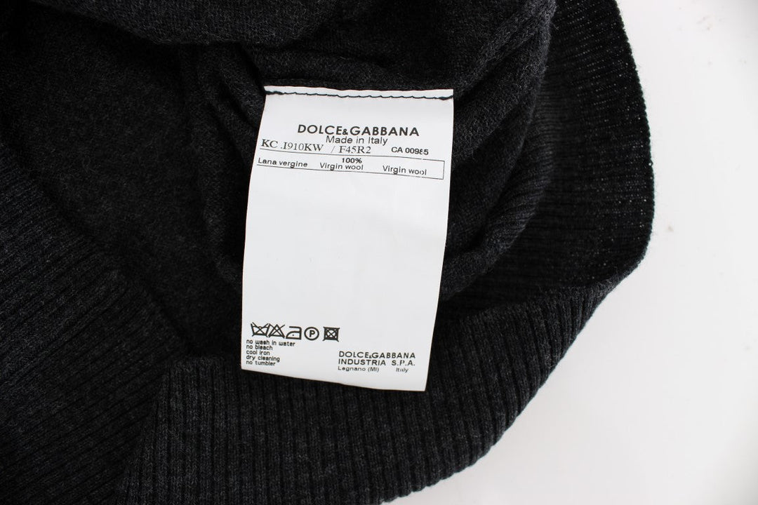 Women’s Dolce &amp; Gabbana Gray Wool Button Cardigan Sweater