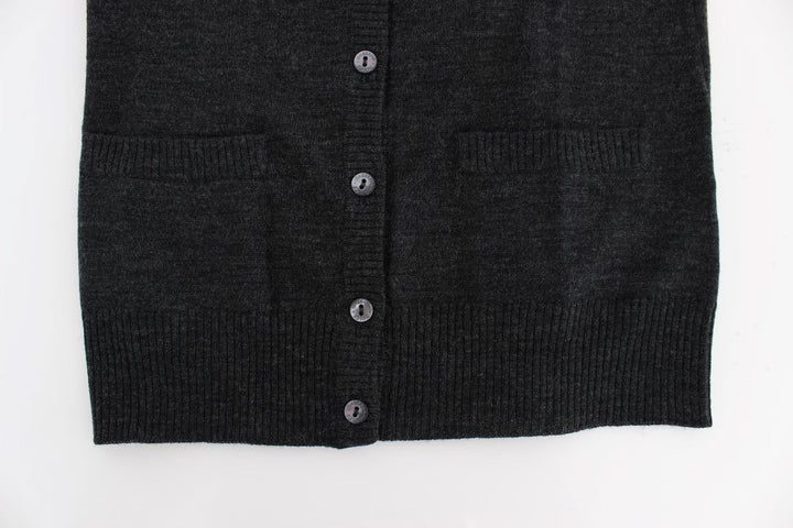 Women’s Dolce &amp; Gabbana Gray Wool Button Cardigan Sweater