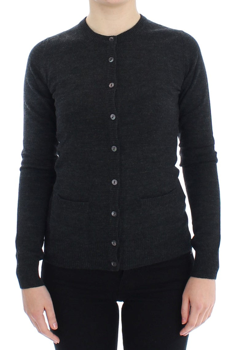 Women’s Dolce &amp; Gabbana Gray Wool Button Cardigan Sweater