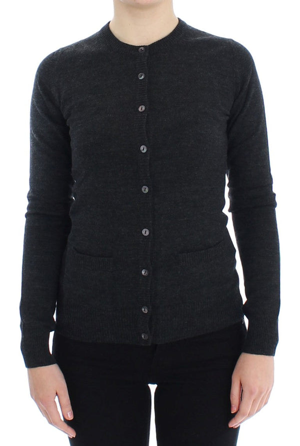 Women’s Dolce & Gabbana Gray Wool Button Cardigan Sweater