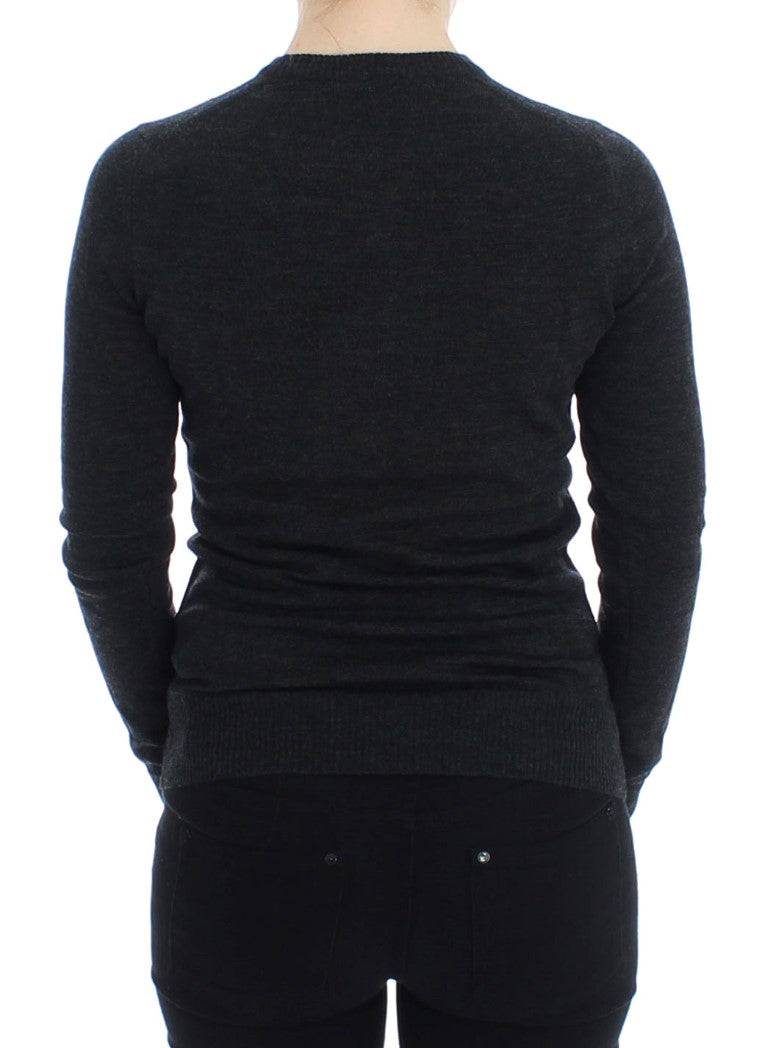 Women’s Dolce &amp; Gabbana Gray Wool Button Cardigan Sweater