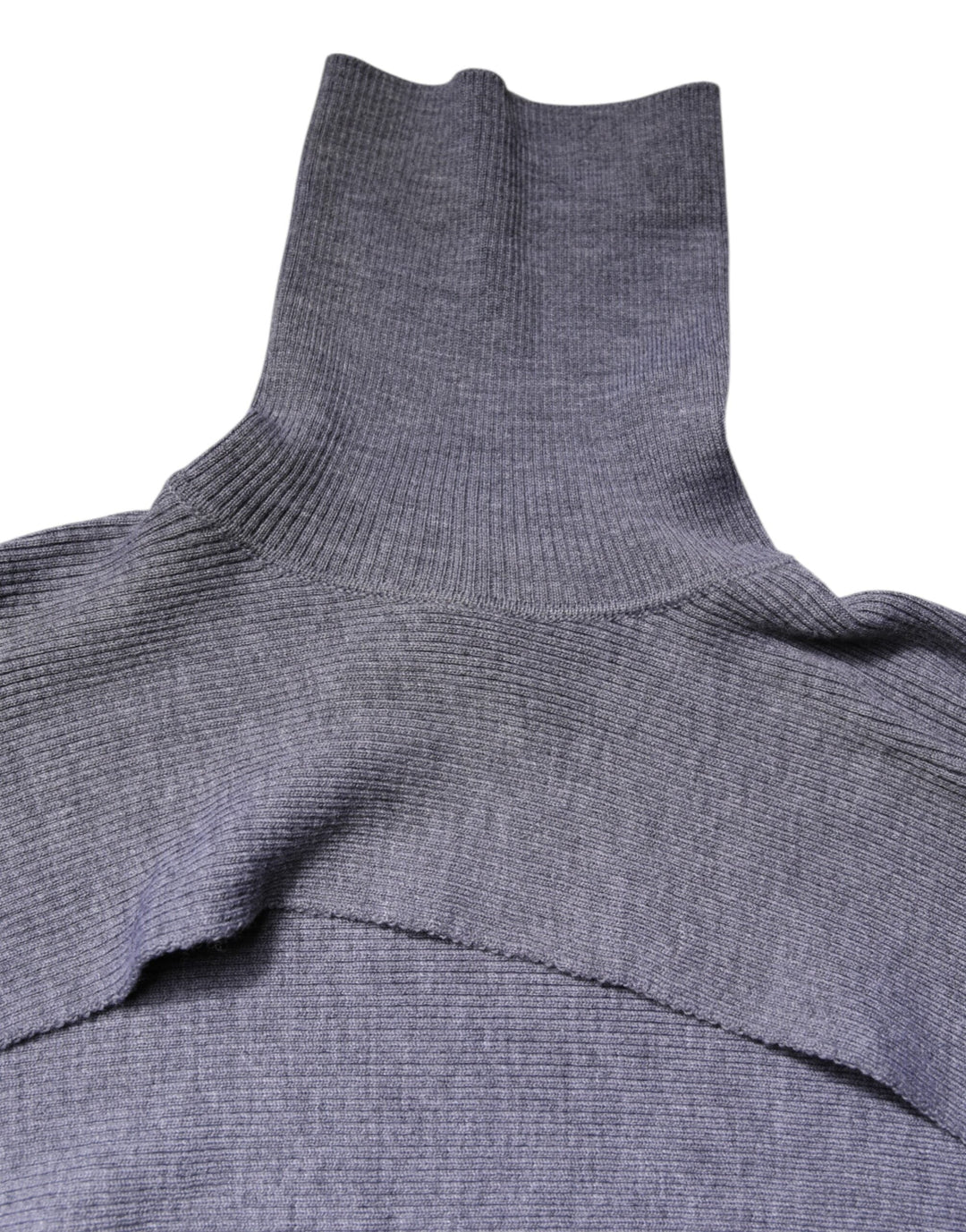 Women’s Dolce &amp; Gabbana Gray Wool Knit Turtleneck Cropped Top Sweater