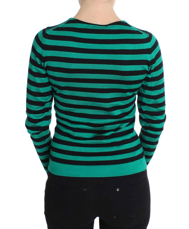 Women’s Dolce &amp; Gabbana Green Black Silk Cashmere Sweater