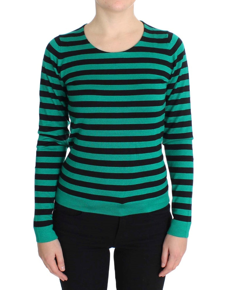 Women’s Dolce &amp; Gabbana Green Black Silk Cashmere Sweater