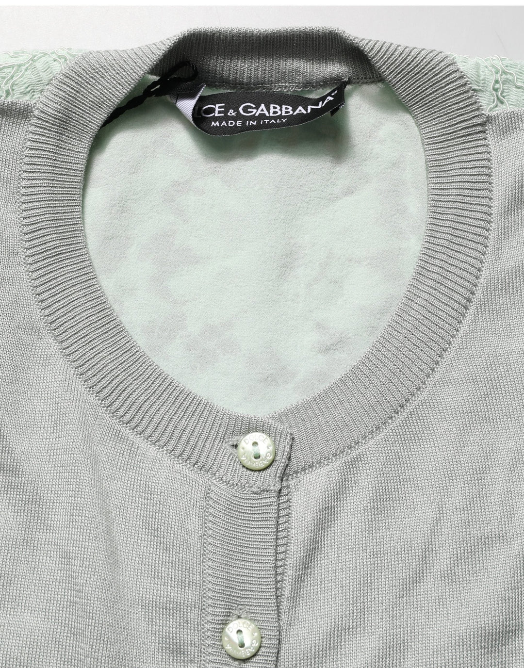 Women’s Dolce &amp; Gabbana Green Buttondown Longsleeve Cardigan Sweater