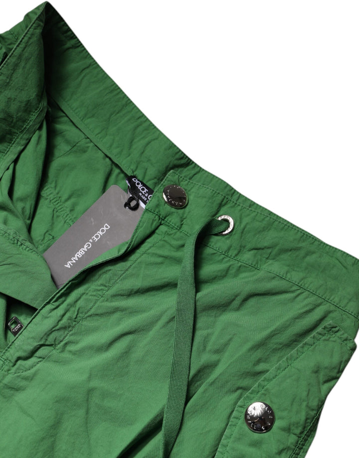 Women’s Dolce &amp; Gabbana Green Cotton High Waist Cargo Pants
