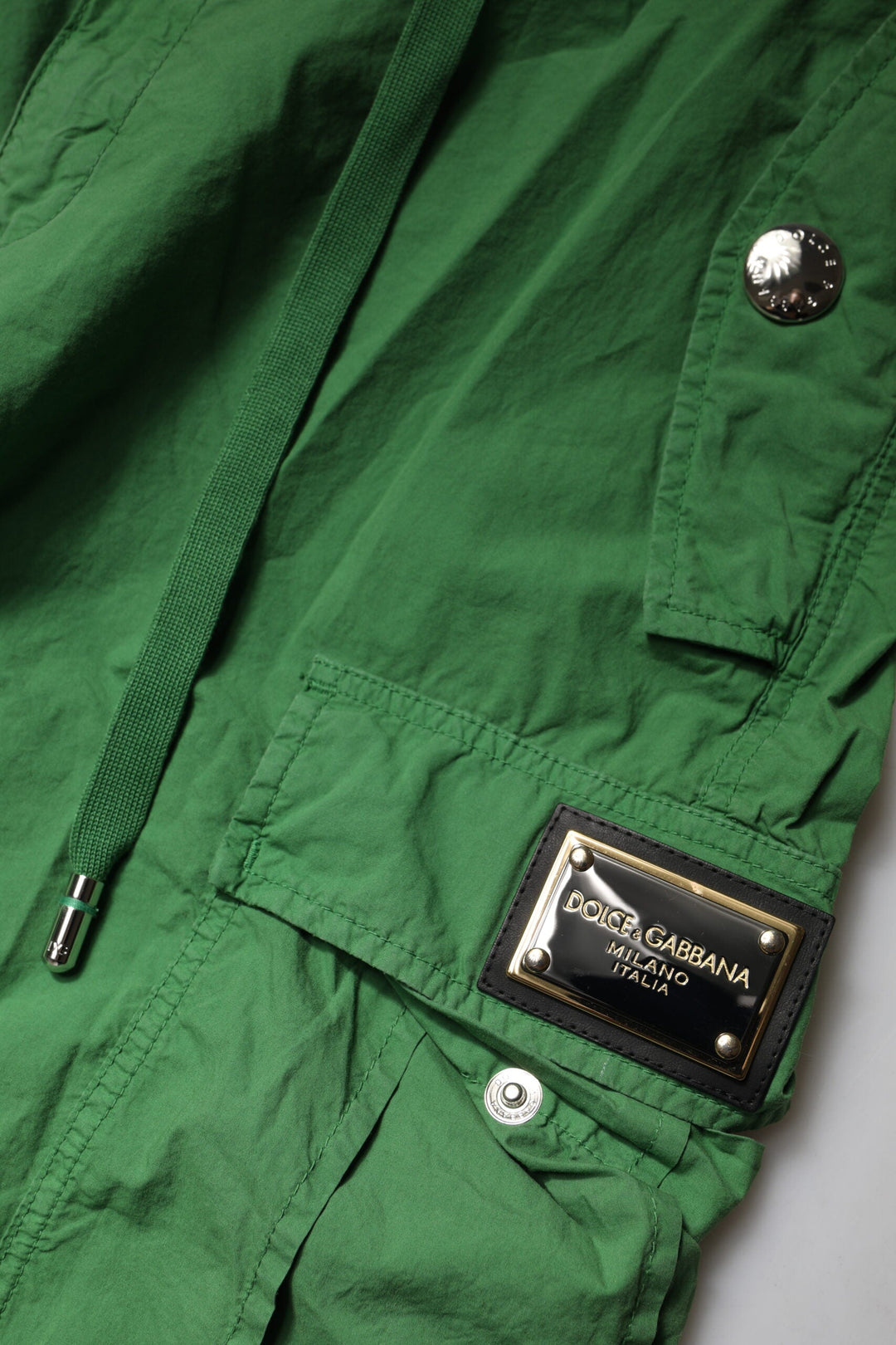 Women’s Dolce &amp; Gabbana Green Cotton High Waist Cargo Pants