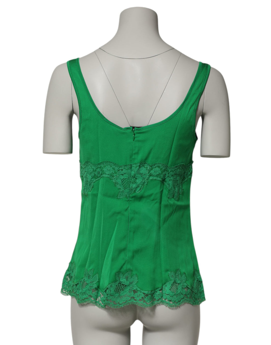 Women’s Dolce &amp; Gabbana Green Floral Lace Tank Lingerie Top Underwear