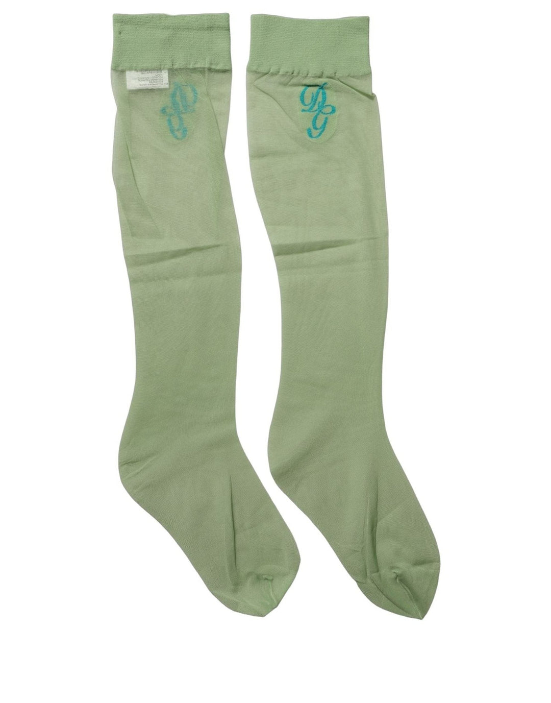 Women’s Dolce &amp; Gabbana Green Knee High Sheer Nylon Accessory Socks