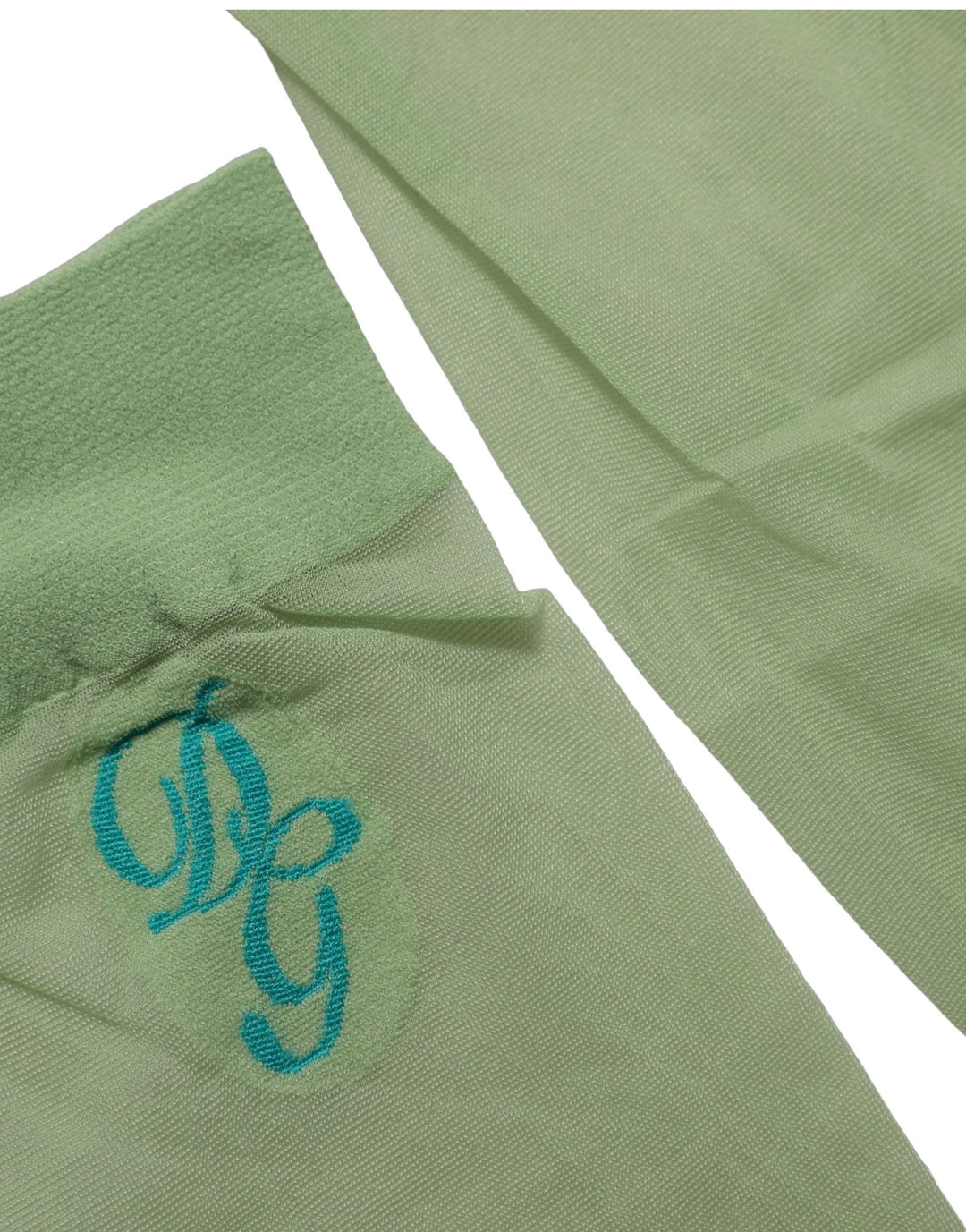 Women’s Dolce &amp; Gabbana Green Knee High Sheer Nylon Accessory Socks