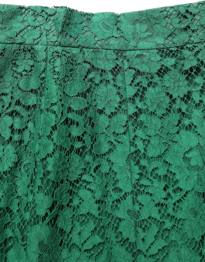 Women’s Dolce &amp; Gabbana Green Lace High Waist Mermaid Midi Skirt