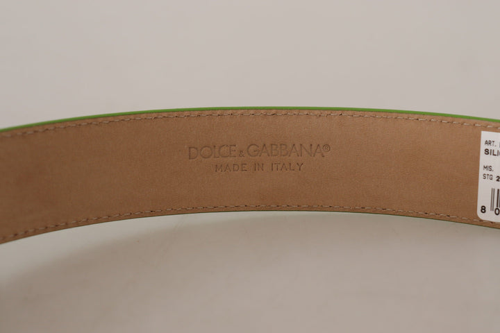 Women’s Dolce &amp; Gabbana Green Leather Devotion Heart Micro Bag Headphones Belt