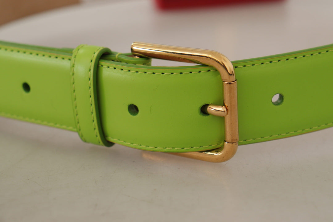 Women’s Dolce &amp; Gabbana Green Leather Devotion Heart Micro Bag Headphones Belt