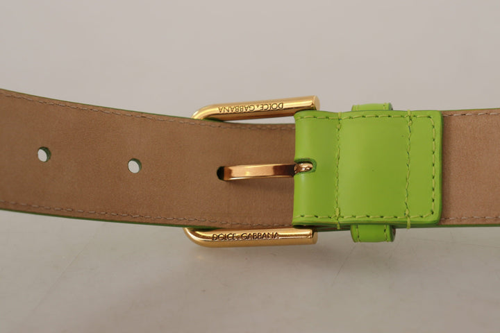 Women’s Dolce &amp; Gabbana Green Leather Devotion Heart Micro Bag Headphones Belt