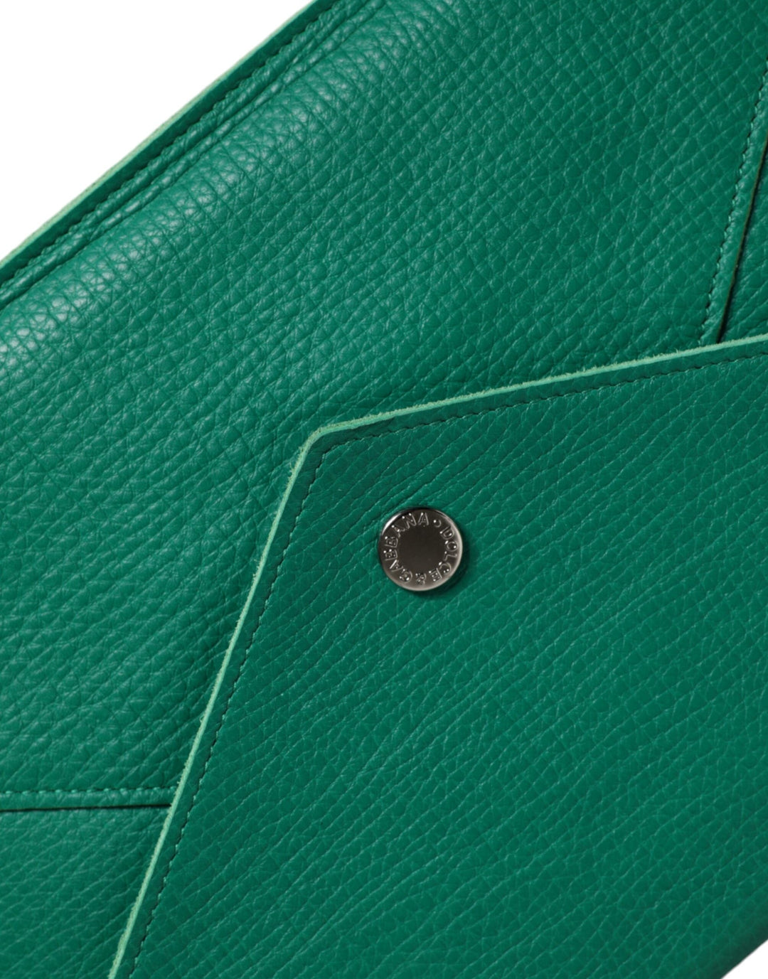Women’s Dolce &amp; Gabbana Green Leather Handbag Clutch Mini Purse Pouch Tablet Case
