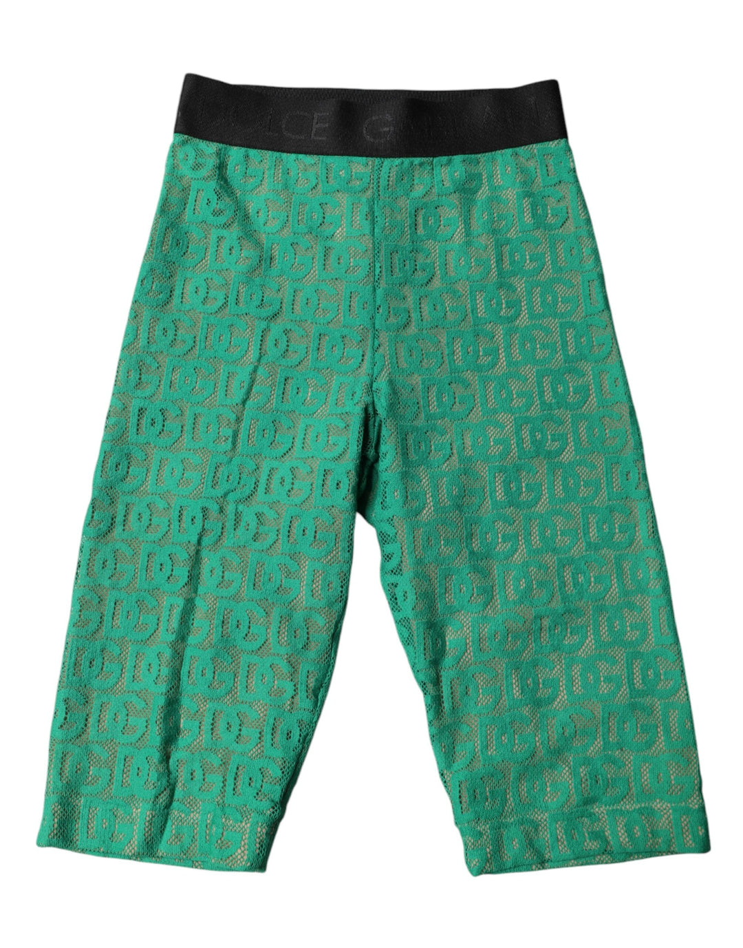 Women’s Dolce &amp; Gabbana Green Logo Monogram Cropped Tights Underwear