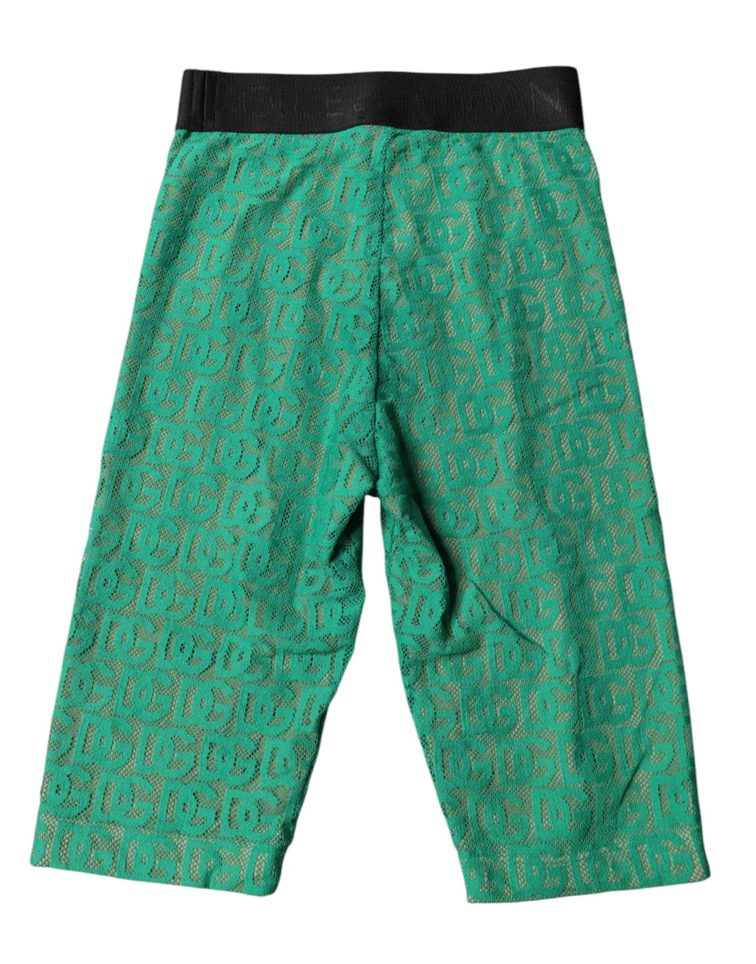 Women’s Dolce &amp; Gabbana Green Logo Monogram Cropped Tights Underwear