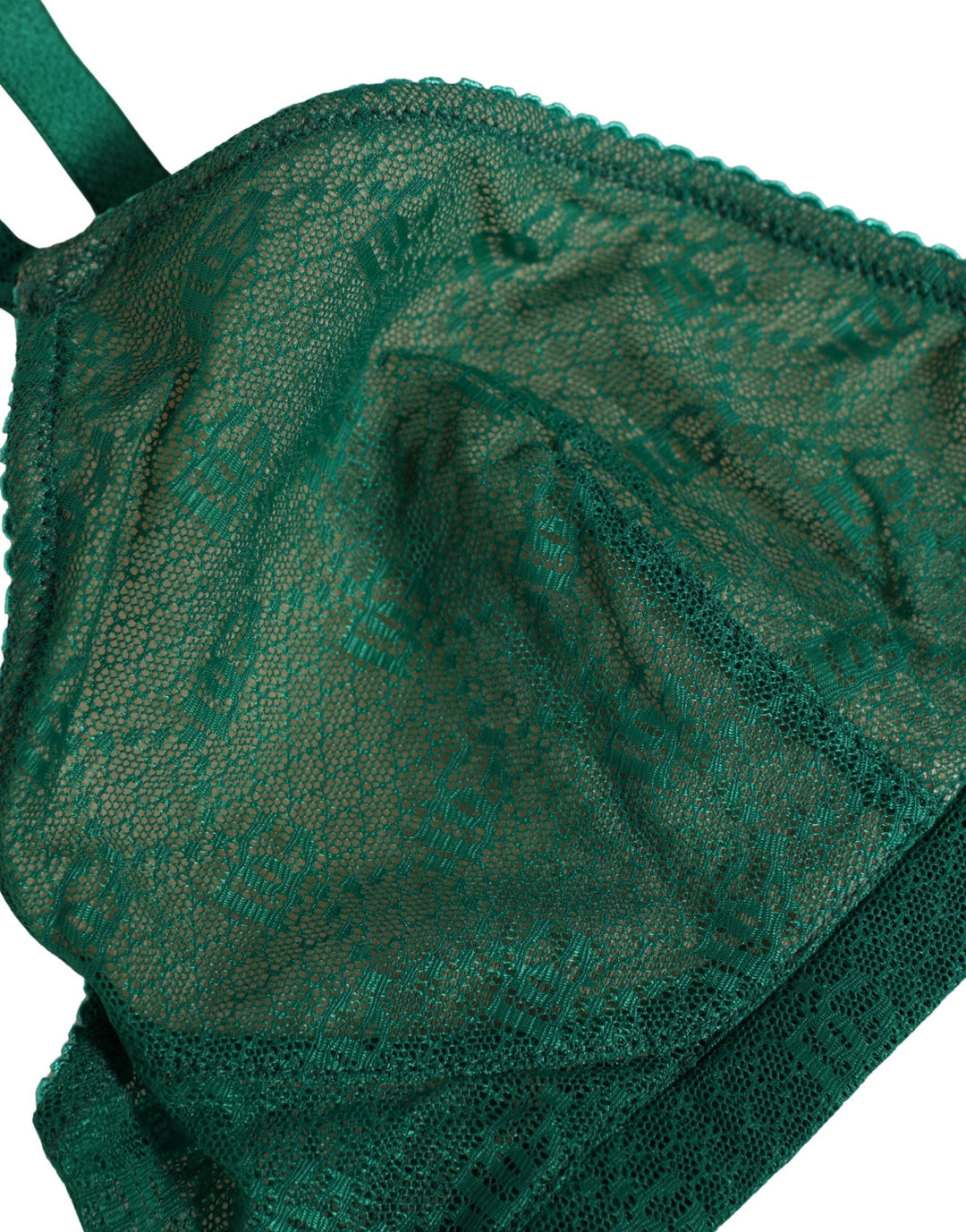 Women’s Dolce &amp; Gabbana Green Nylon Stretch Soft Cup Brassiere Underwear