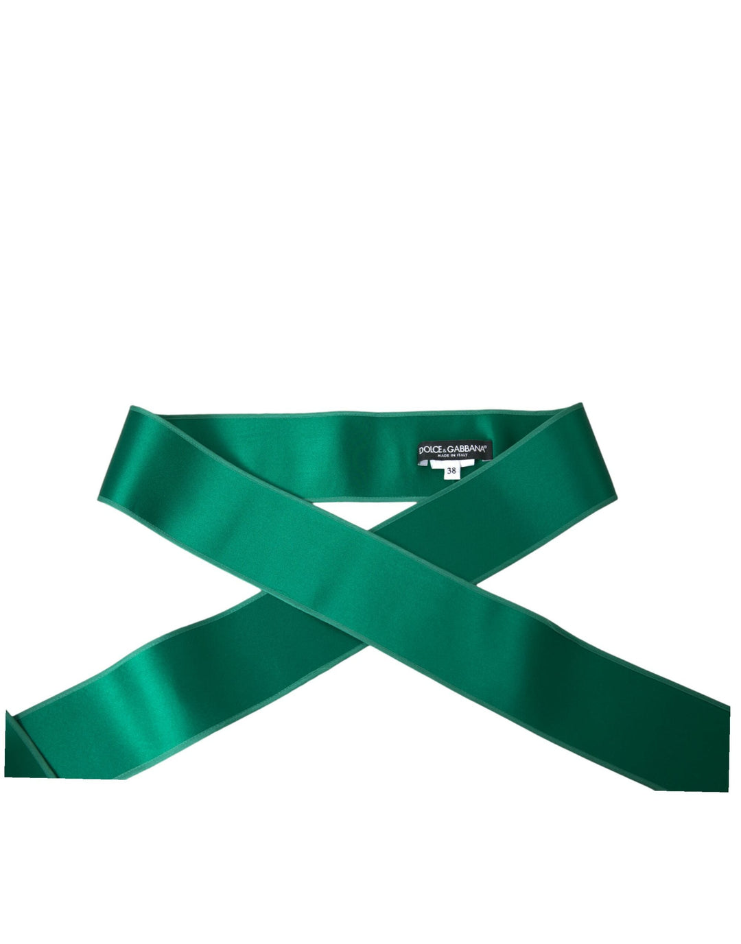 Women’s Dolce &amp; Gabbana Green Silk Satin Waist Women Belt