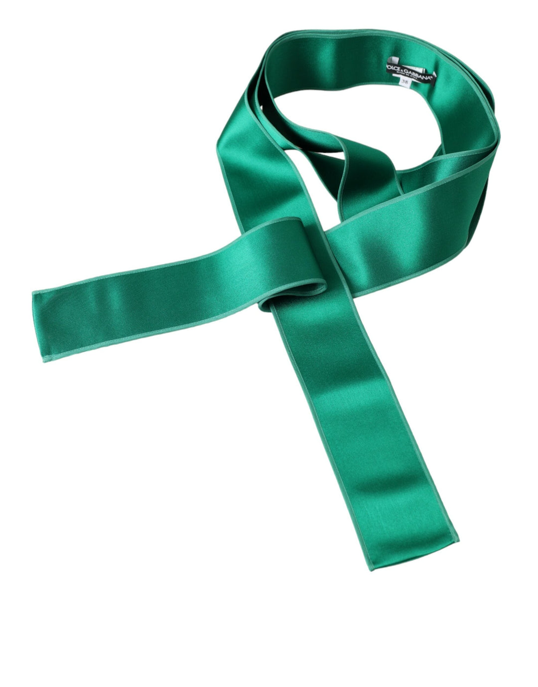 Women’s Dolce &amp; Gabbana Green Silk Satin Waist Women Belt