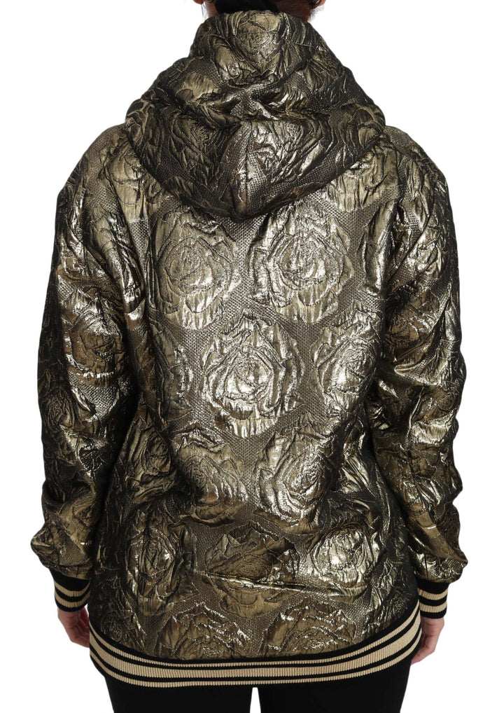 Women’s Dolce &amp; Gabbana Im the Queen Jaquard Gold Sweatshirt Hoodie