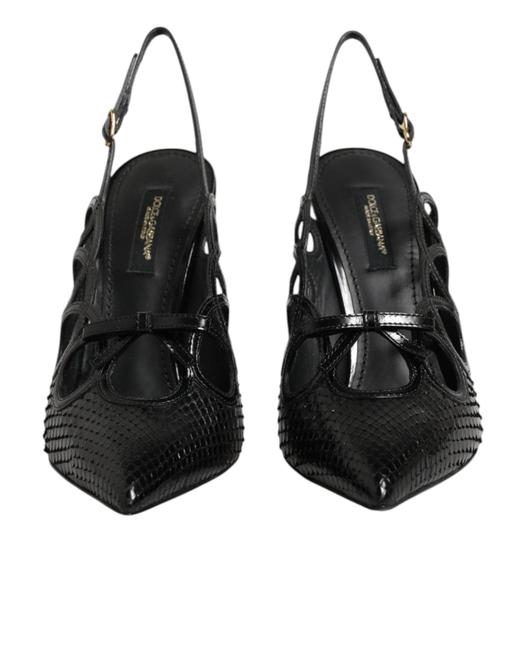 Women’s Dolce &amp; Gabbana Leather High Heels Slingback Shoes