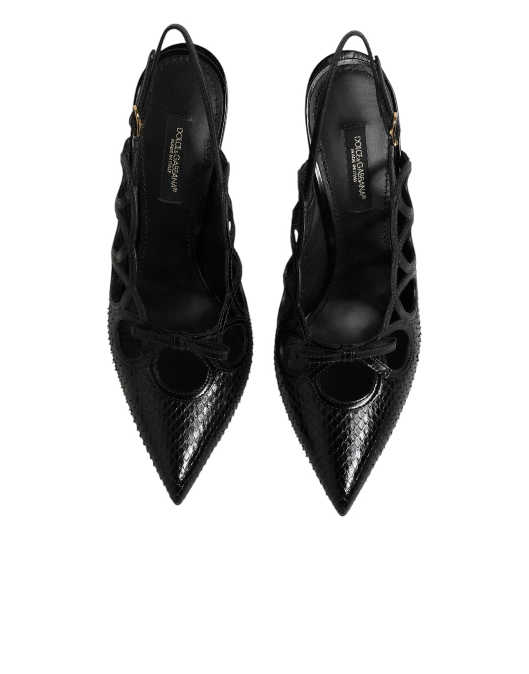 Women’s Dolce &amp; Gabbana Leather High Heels Slingback Shoes