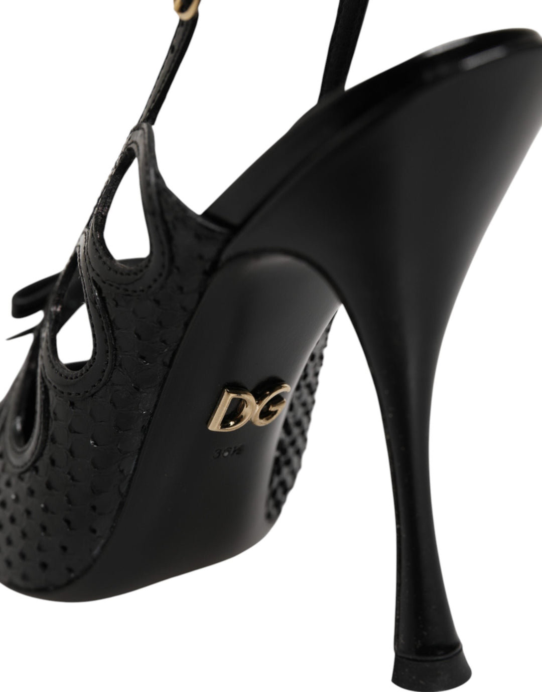 Women’s Dolce &amp; Gabbana Leather High Heels Slingback Shoes