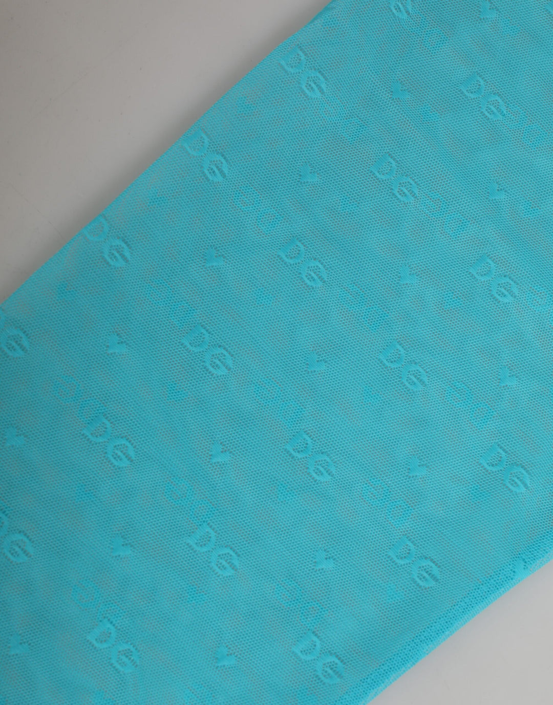 Women’s Dolce &amp; Gabbana Light Blue Logo Lace Tight Midi Trouser Underwear