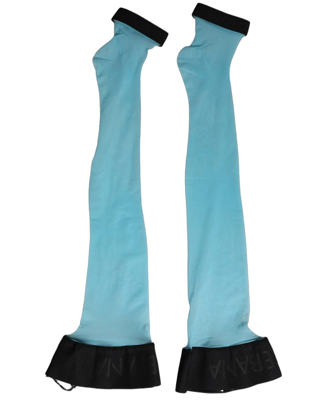 Women’s Dolce &amp; Gabbana Light Blue Nylon Thigh High Women Accessory Socks