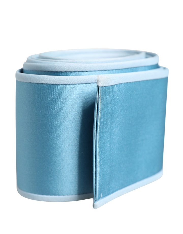 Women’s Dolce &amp; Gabbana Light Blue Silk Satin Waist Women Cintura Belt