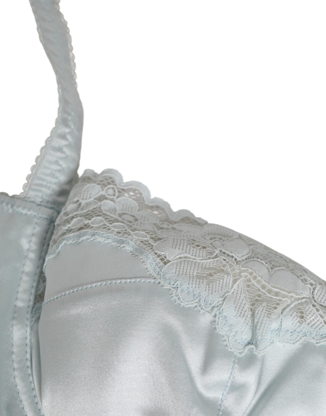Women’s Dolce &amp; Gabbana Light Blue Silk Semi-padded Balconette Underwear