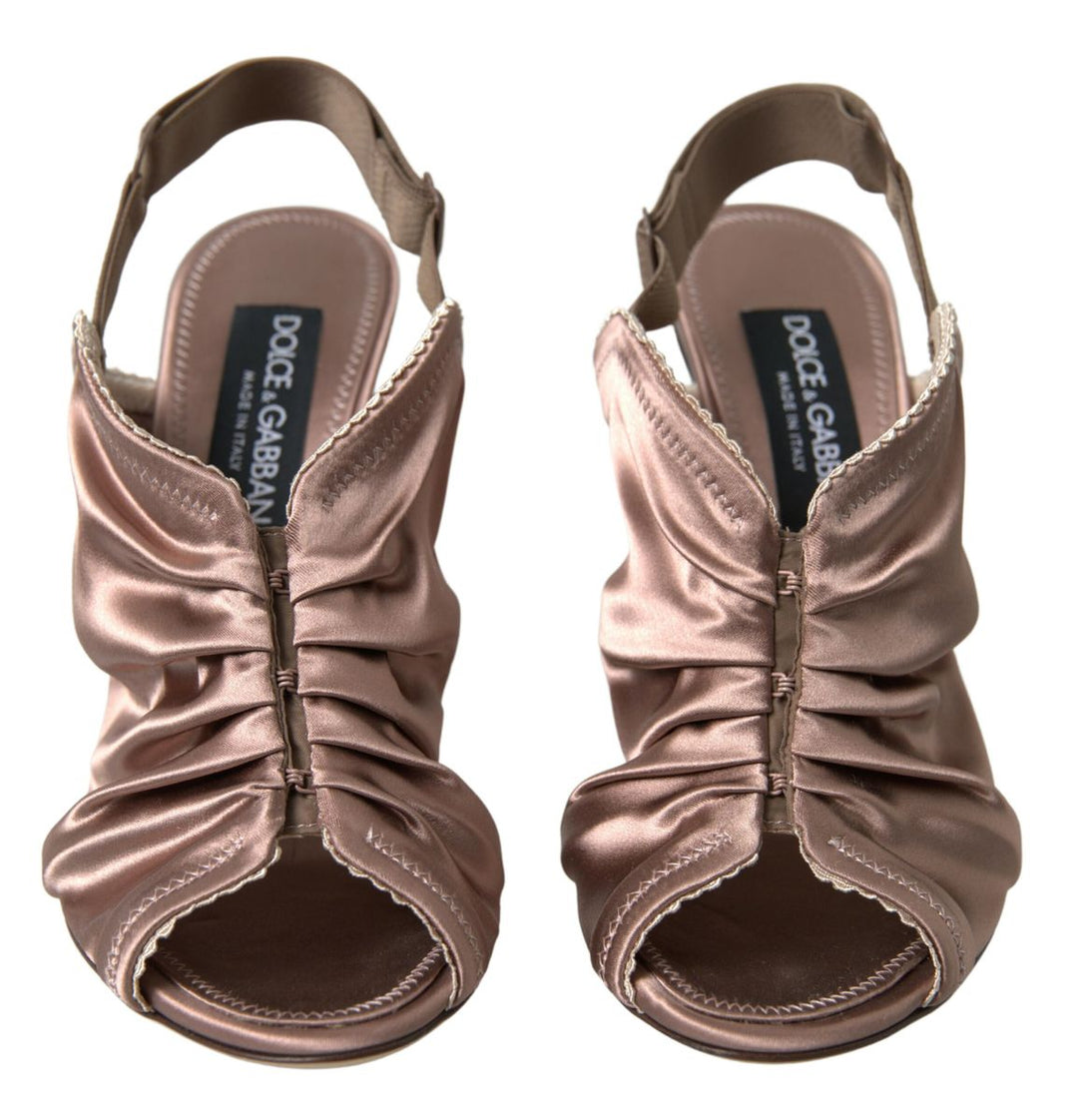 Women’s Dolce &amp; Gabbana Light Brown Slingback Corset Style Fastening Stiletto Heels