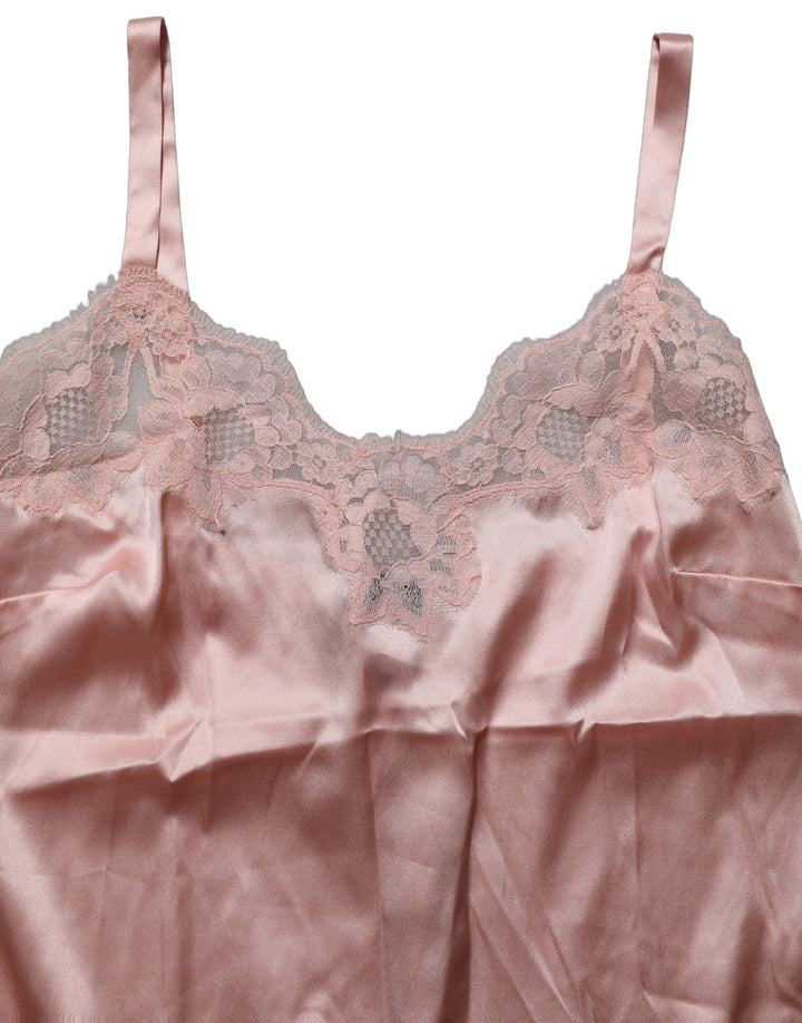 Women’s Dolce &amp; Gabbana Light Pink Floral Lace Lingerie Underwear Top