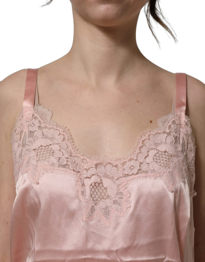 Women’s Dolce &amp; Gabbana Light Pink Floral Lace Lingerie Underwear Top