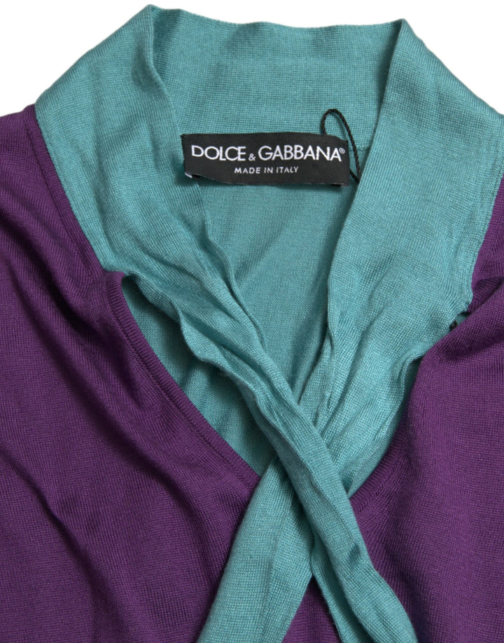Women’s Dolce &amp; Gabbana Multicolor Bow Fastening Pullover Sweater