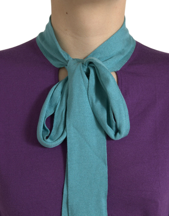 Women’s Dolce &amp; Gabbana Multicolor Bow Fastening Pullover Sweater