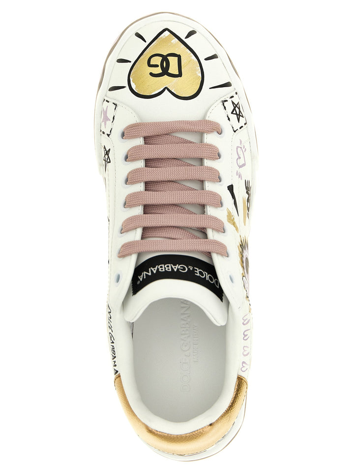 Women’s Dolce &amp; Gabbana Multicolor Calfskin Low Top Sneakers