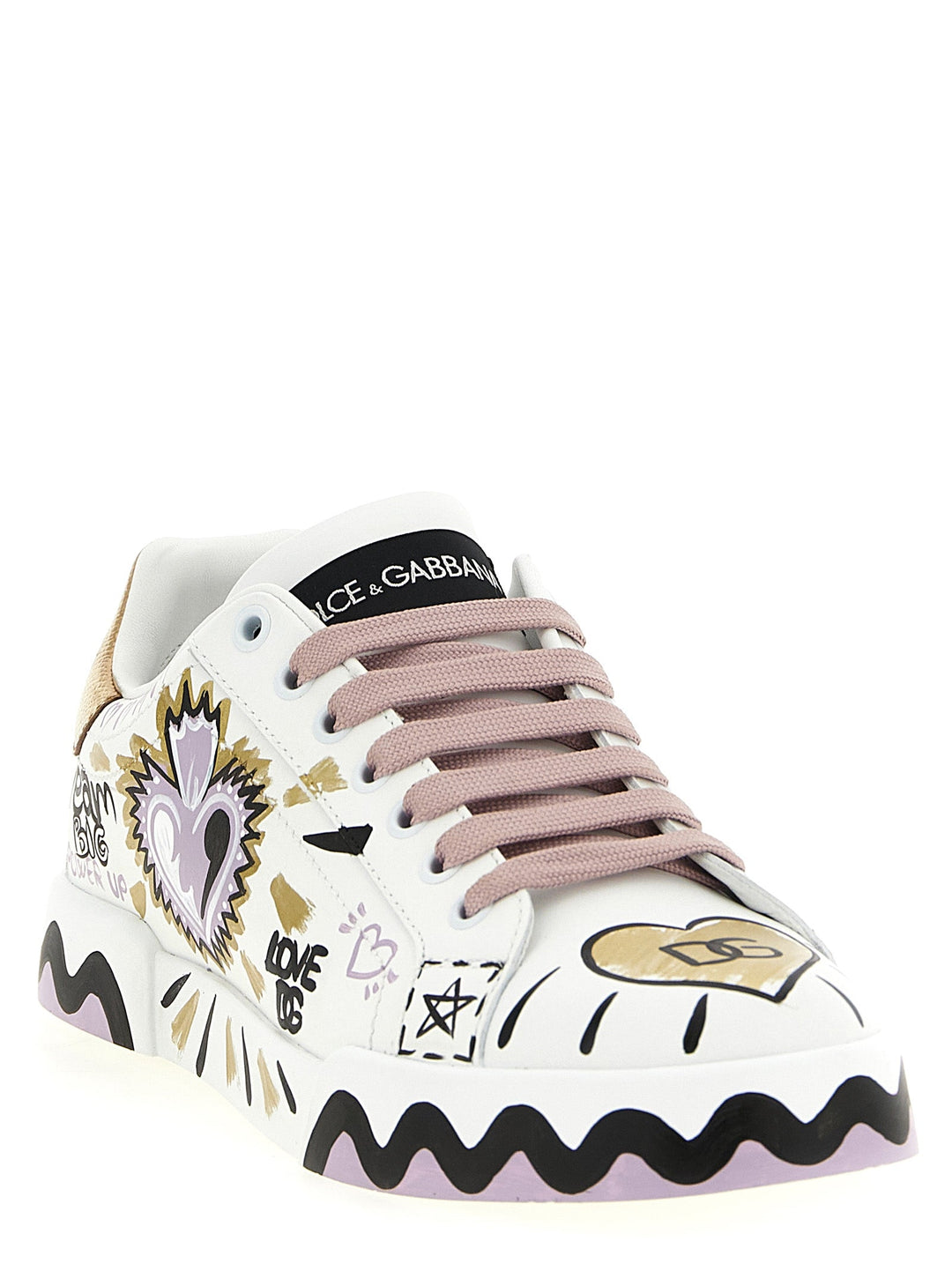 Women’s Dolce &amp; Gabbana Multicolor Calfskin Low Top Sneakers