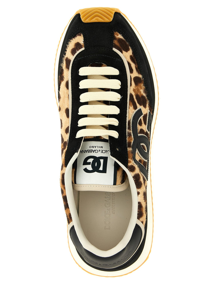 Dolce &amp; Gabbana Multicolor Calfskin Low Top Sneakers