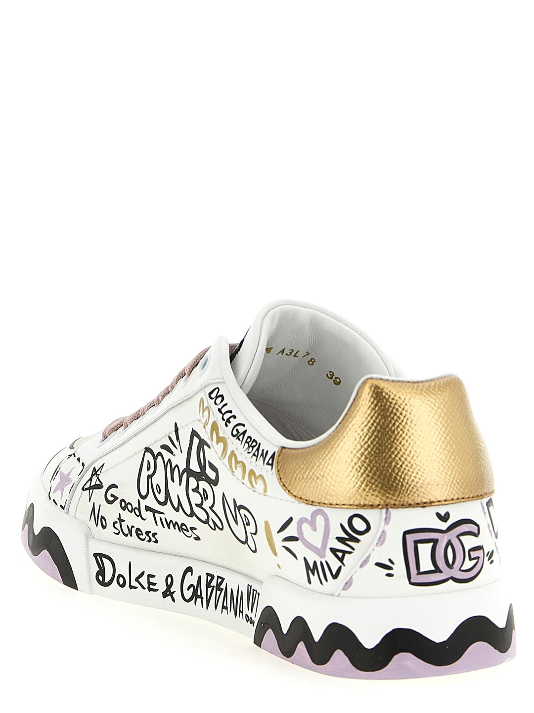 Women’s Dolce &amp; Gabbana Multicolor Calfskin Low Top Sneakers