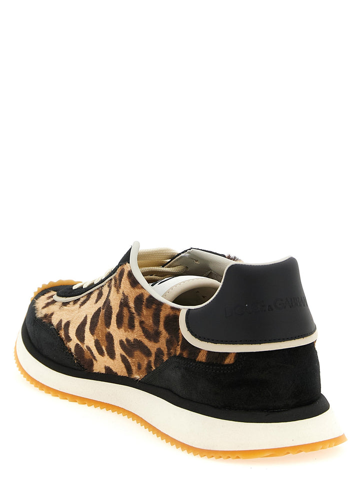 Dolce &amp; Gabbana Multicolor Calfskin Low Top Sneakers