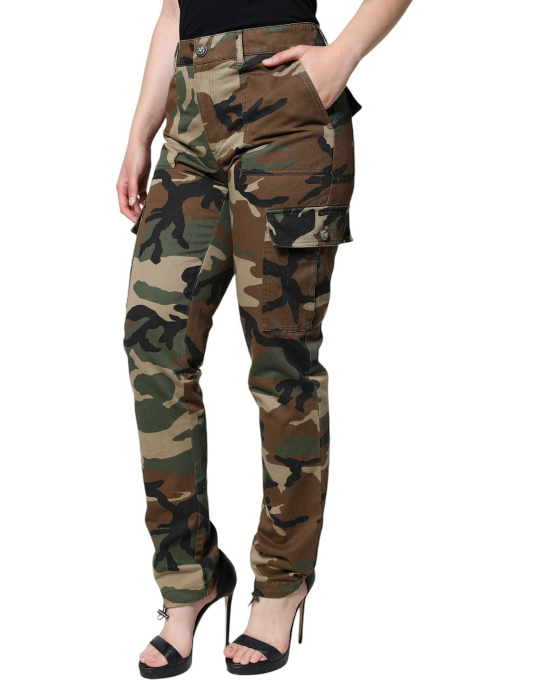 Women’s Dolce &amp; Gabbana Multicolor Camouflage Cargo Pants