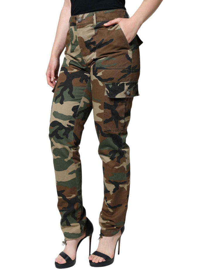 Women’s Dolce &amp; Gabbana Multicolor Camouflage Cargo Pants