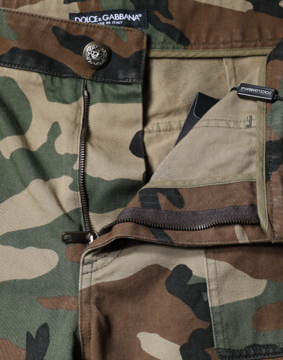 Women’s Dolce &amp; Gabbana Multicolor Camouflage Cargo Pants