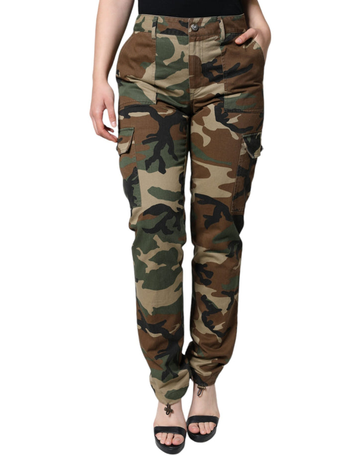 Women’s Dolce &amp; Gabbana Multicolor Camouflage Cargo Pants