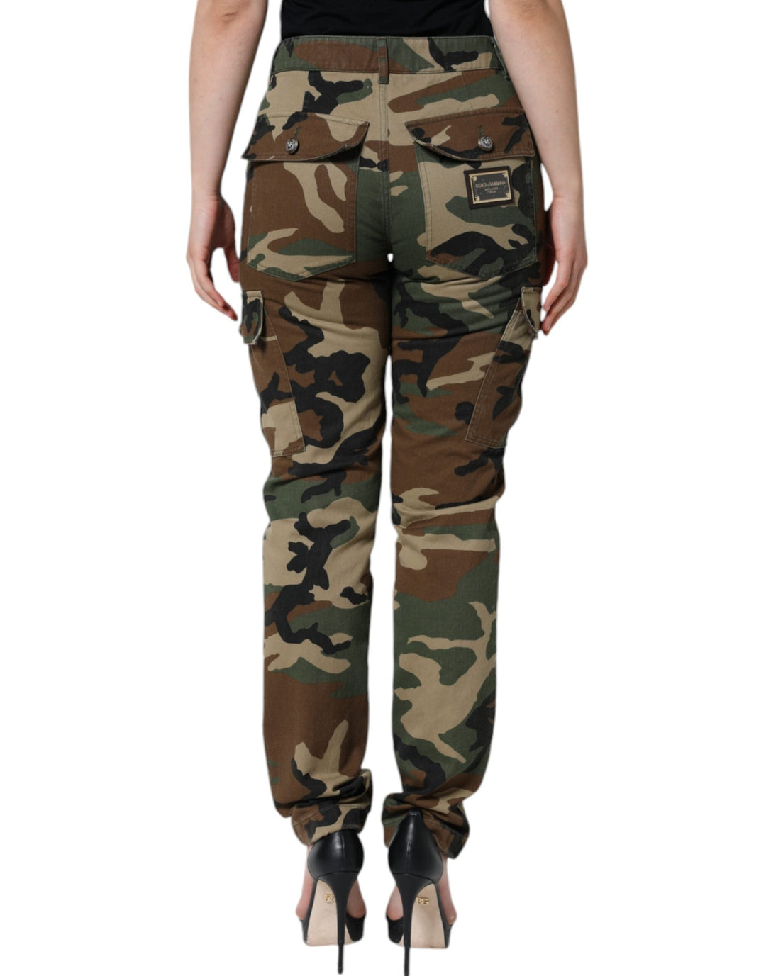 Women’s Dolce &amp; Gabbana Multicolor Camouflage Cargo Pants